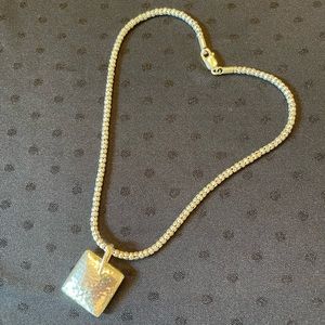 Sterling Silver Popcorn Style Chain & Pendant